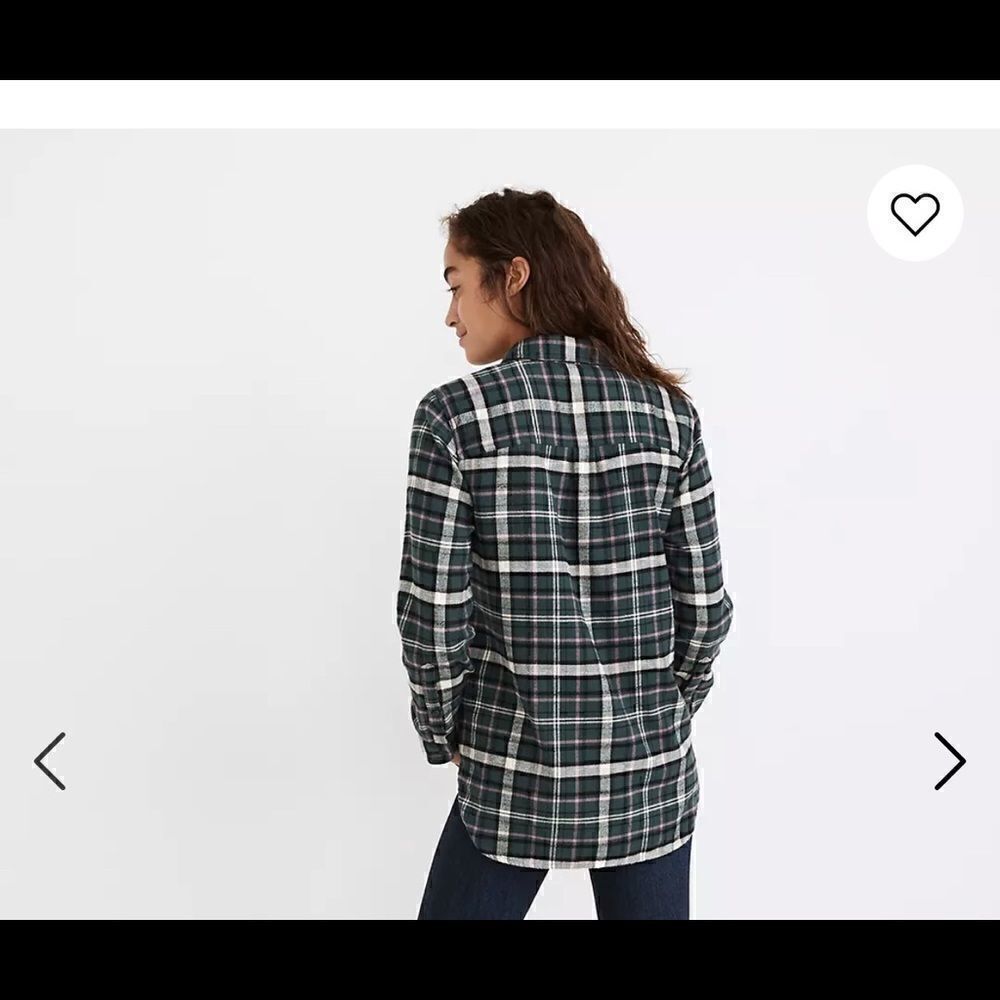 Madewell Classic Ex-Boyfriend Shirt Baywood Plaid Small - Picture 5 of 13